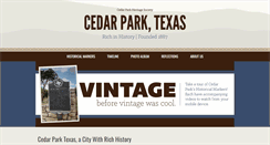 Desktop Screenshot of cedarparkhistory.com