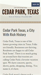 Mobile Screenshot of cedarparkhistory.com