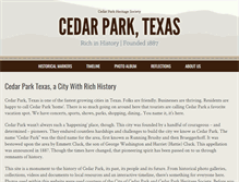 Tablet Screenshot of cedarparkhistory.com
